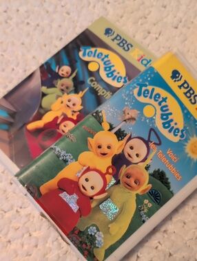 💛💜❤️💚 PBS Kids Teletubbies VHS Set - ( FRENCH ) ☀️